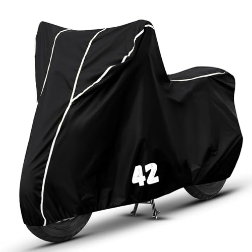 Image of Bike Cover for 42 100% Waterproof, Dustproof & Scratch Resistant| Fully Bottom Elastic UV Resistant Heavy Duty Body Cover | All Weather Outdoor Use
