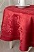 Benson Mills Holiday Elegance Heavyweight Engineered Jacquard Fabric Table Cloth, Holiday, Winter and Christmas Tablecloth (Dark Red, 70
