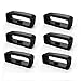 Deng Xuna pour Garmin Fenix 5/5 Plus Accessoires 22mm, 6pcs Anneau de sécurité Souples en Silicone Fastener Anneaux pour Garmin Fenix 5/5 Plus, Noir (6 pcs)