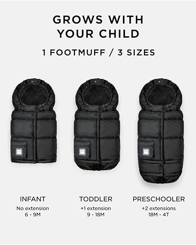 Image of 7AM Enfant Stroller Blanket 212 - Adjustable Baby Car Seat Zipped Blanket for Babies Winter, Unisex Multi Purpose Fleece Lined Warm Hooded Toddler Footmuff Water Repellent | (6M - 4T)