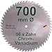 Produktbild CV Sägeblatt 700 x 30 mm KV-A Wolfszahn Brennholzsägeblatt Kreissägeblatt Chromvanadium für Wippsäge und Brennholz 700mm