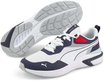 PUMA Men's Supertec Lace Up Fashion Sneaker Wht/Red 12 Medium US | Image 1