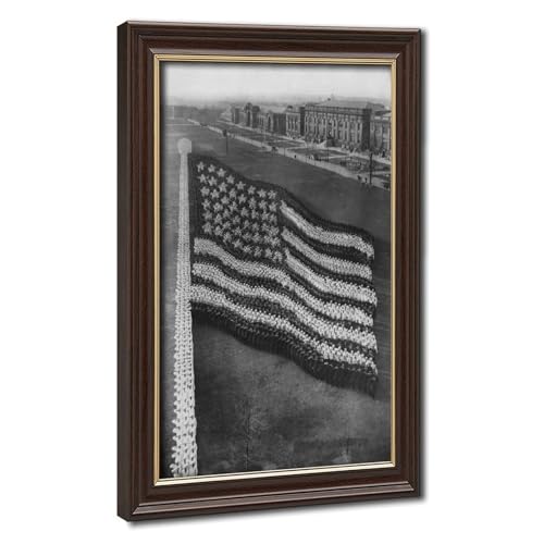 Impression sur toile drapeau américain Arthur Mole cadre mural 20x30cm