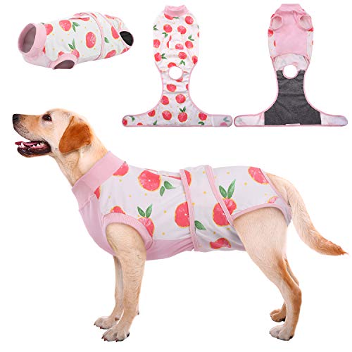 Kuoser Recovery Suit for Dogs Cats After Surgery, Professional Pet Recovery Shirt Dog Abdominal Wounds Bandages, Substitute E-Collar & Cone,Prevent Licking Dog Onesies Pet Surgery Recovery Suit XXL