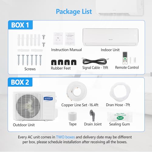 Rovsun 17SEER-11K-115V-WIFI 11000 Btu Wifi Enabled Mini Split Air Conditioner & Heater thumb #5