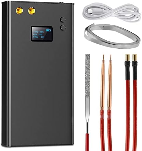 Spot Welder 11000 mAh Portable Mini Spot Welder Battery, 80 Gears Spot Welder with LCD Screen Type C Connection, Nickel Strips and USB Charging Cable (11000 mAh)