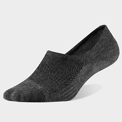 WANDER No Show Socks Mens 7 Pack Cotton Thin Non Slip Low Cut Men Invisible Sock(Sock Size:9-11, 7 dark grey)
