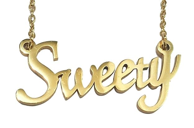 ATHZ 20 inches stainless steel Name Pendants for women and girls with Golden Chain love locket for Gifting Jewellery (SWEETY) (B0DDPKLD88) Amazon Price History, Amazon Price Tracker