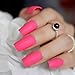 CoolNail Hot Pink Rose Matte Fake Nails Rose Red Frosted False Nails Square Top Full Nail Art Tips Press on Finger Manicure Accessories
