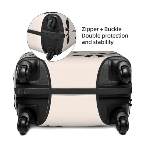Black Ribbon Bows Travel Luggage Cover Fits 18-32 Inch Luggage, Elastic Suitcase Cover Protector with Concealed Zipper for Wheeled Suitcase Travel Accessories4