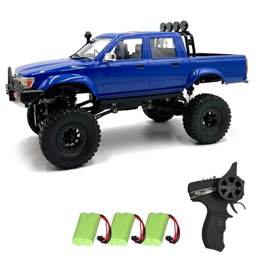 Hylukon RC Crawler Offroad RC Truck, 1:16 Scale 2.4GHz RC Pickup Truck with LED Headlights, 4x4 All Terrain RC Rock Crawler RTR Hobby RC Crawlers Gifts for Adults