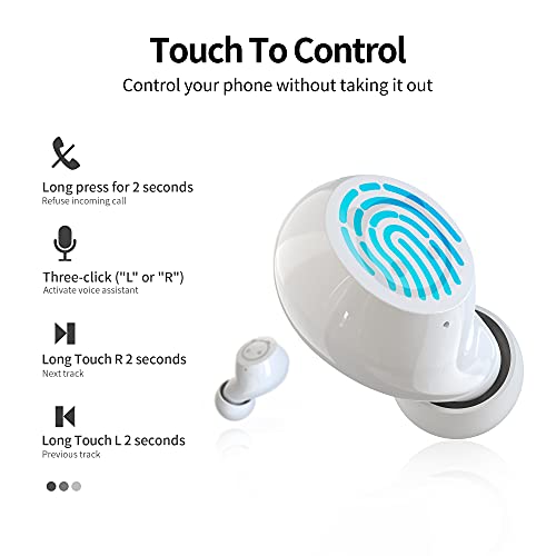 Halfic Wireless Earbuds For Kids And Adult, Bluetooth 5.0 Earbuds With Mic And Charge Case, Cute In-Ear Headphone- 36H Playtime Ipx5 Waterproof Touch Control, Hifi Stereo Earphone For Girls And Boys #TOP3