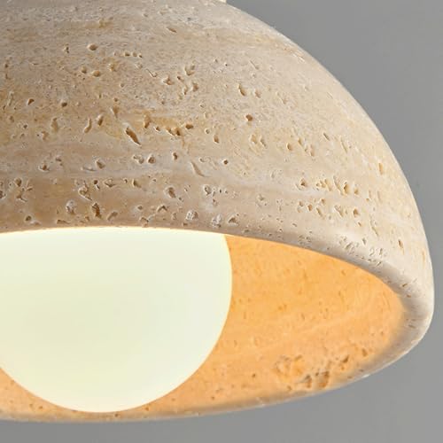 Suspension en marbre véritable E27 au design luxueux et épuré pour îlot de cuisine