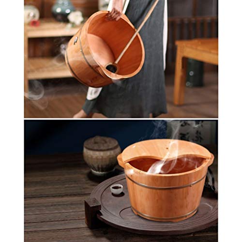 Spa de pies de madera tonel grande para remojo miniatura 4