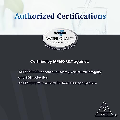 Reverse Osmosis Under Sink Compact Tankless Ro Water Filter System, Dual-Filter, Reduces Tds, 600 Gpd, 4 Stage Filtration Smart Faucet Real Time Visual Display, 2:1 Drain Ratio, Iapmo Certified- Mist #TOP2