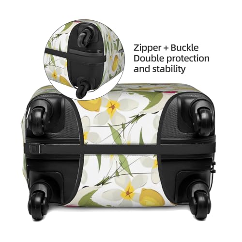 Elastic Travel Luggage Cover Printed Lemon Branch Flowers Double-Sided Suitcase Protector Bag,Dust-Proof Anti-Scratch Washable Baggage Covers For Kid Adult,Small4