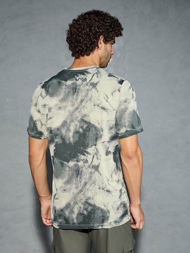 Image of TECHNOSPORT Men's Regular Fit Half Sleeve Crew Neck T-Shirt, TECHNOCOOL+ Quick Dry Moisture Wicking Stretchable Sports Gym and Casual Wear