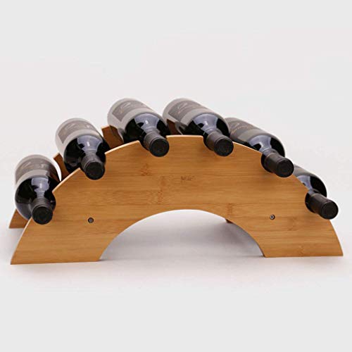 Soporte para 6 Botellas de Vino en Bambu miniatura 3