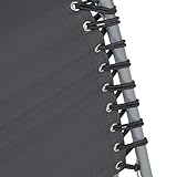 Greemotion Gartenliege Teramo in Grau-Sonnenliege klappbar-Klappliege mit Polster am Kopfteil-Liegestuhl - 7