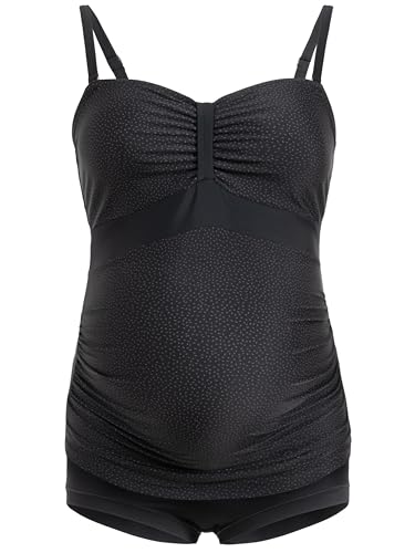 Herzmutter Umstandstankini-Umstandsbadeanzug - Bademode Schwangerschaft - Badeanzug für Schwangere - Unterbauch-Hose - Bandeau-Tankini - 7000 (XXL, Tupfen)