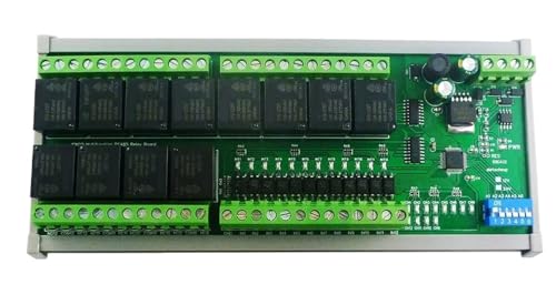 Module Modbus RTU 24V avec 12 entrées numériques et 12 relais de puissance