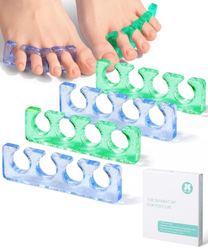 Dr. JK- Gel Toe Separators for Pedicure 2 Pairs Blue & Green