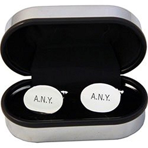 Gepersonaliseerde gegraveerde manchetknopen. Kan met maximaal 5 initialen worden gegraveerd. Ideaal huwelijk, jubileum of verjaardagscadeau. E-mail met gravure instructies. - Image 5