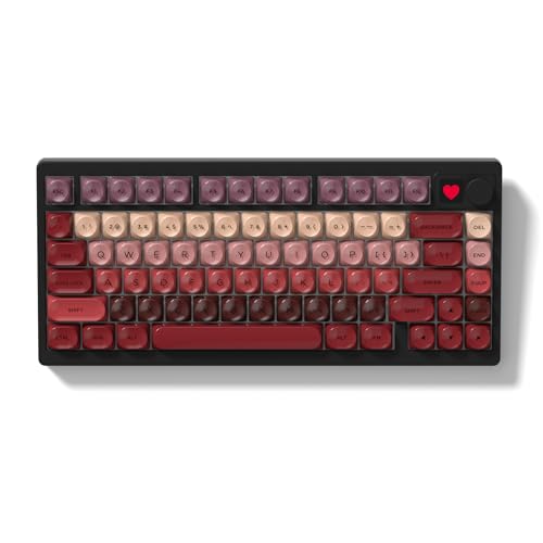 Womier MT75 ガスケットメカニカルキーボード, ホットスワップ対応, 3WAY接続, 5層パッド, RGBバックライト, PBTキーキャップ搭載, Win/Mac対応