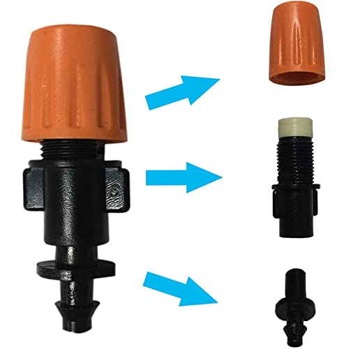 UMIKAkitchen 50 Pcs Garden Irrigation Micro Flow Dripper,Sprinklers Emitter System Adjustable Micro Drip Head for Watering System(50Pcs) - Image 2