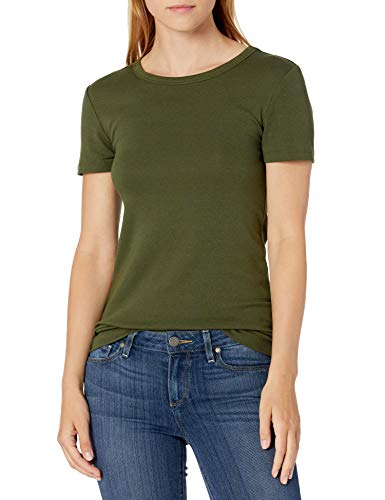 Image of Amazon Essentials Women's Slim-Fit Short-Sleeve Crewneck T-Shirt, Pack of 2