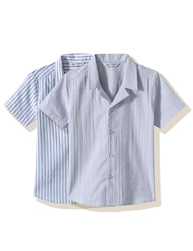 Image of Amazon Brand - Symbol Kids Boy's Half Sleeves Striper Regular Fit Shirt