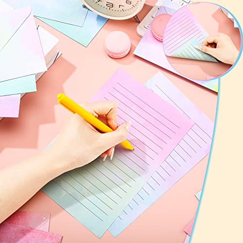 Image of TaoBary 160 Pcs Watercolor Stationery Paper and Envelopes Set, 5.5 x 8.25''