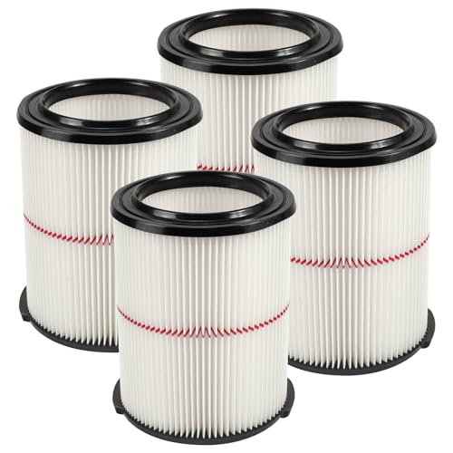 38754 Replacement Filter Compatible with Craftsman CMXZVBE38754 Fits for 5-20 Gallon shop vacuum 4 Pack
