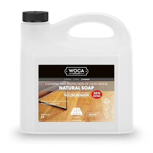 Dr. Schutz Intensivreiniger 750 ml für Parkett & Kork | Parkettreiniger löst hartnäckigen Schmutz und Fettflecken von versiegelten, geölten, gewachsten Böden | Holzboden Reiniger | Parkett Reinigung 8 WOCA 511030A Holzbodenseife Natur 3 Liter