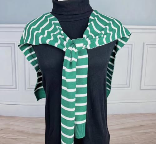 Image of WaJuemy Sweater Shawl Wraps for Women Sweater Knitted Knotted Shawls Travel Casual Scarf Cape Shoulder Tops Fashion Wrap