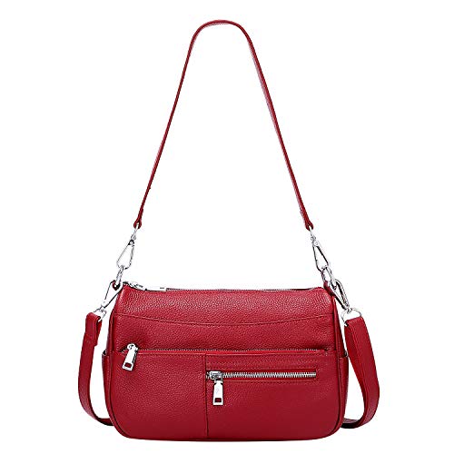 Image of Over Earth Genuine Leather Shoulder Bag Small Crossbody Handbags for Women Ladies Purse