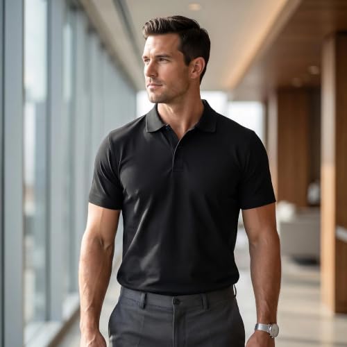 Polos de trabajo personalizados, con logo de empresa, imagen o texto miniatura 2