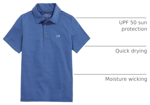 Image of Vineyard Vines Kids Bradley Stripe Sankaty Polo (Toddler /Little Kids /Big Kids)