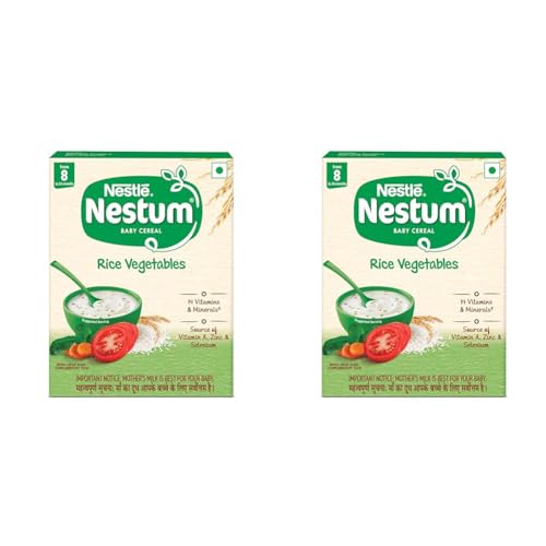 Image of Nestum Baby Cereal From 8 To 12 Months, Rice Vegetables, 300G Bag-In-Box Pack (Pack Of 2)