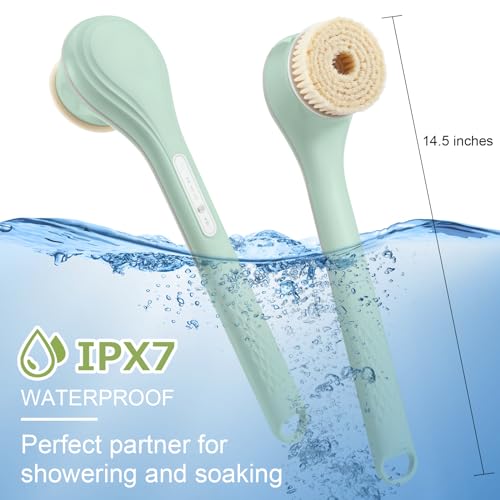 Lingsfire BATH BRUSH Rechargeable Back Scrubber For Shower, Long Handle Exfoliating Bath Brush thumb #5