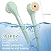 LINGSFIRE Electric Body Bath Brush, Rechargeable Back Scrubber for Shower, Long Handle Exfoliating Bath Brush for Shower, Lotion Applicator for Back, Silicone Body Scrubber with 6 Shower Brush Heads