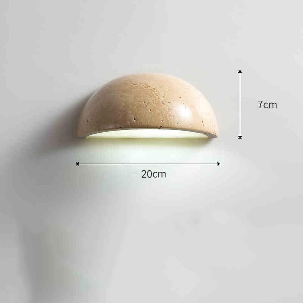 Mid Century Travertine Wall Light Bedside Stone Wall Reading Lamp Wabi Sabi Wall Sconces G4 Socket Modern Farmhouse Wall Mount Lighting Fixture Indoor Living Room for Entrance Corridor