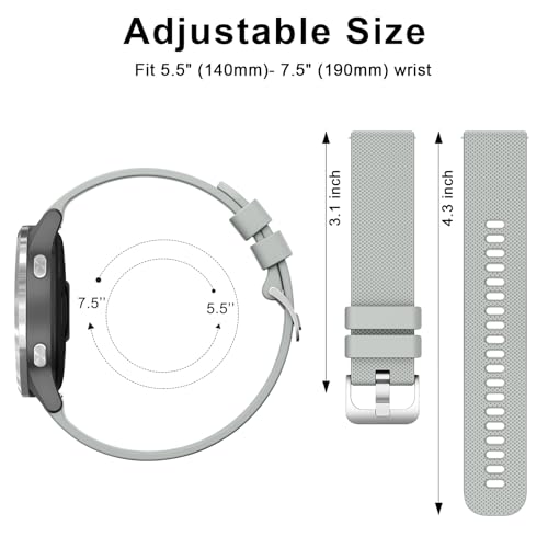Pack de 4 correas de silicona 18mm para Garmin miniatura 4
