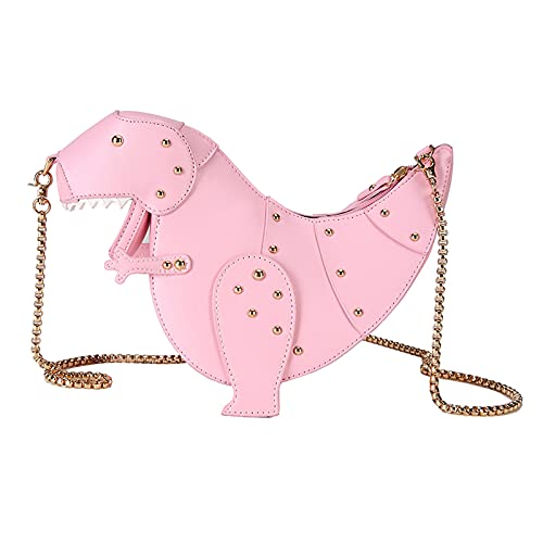 Fozehlad Women Dinosaur Shaped Shoulder Handbag New PU Leather Crossbody Purses Messenger for Girl