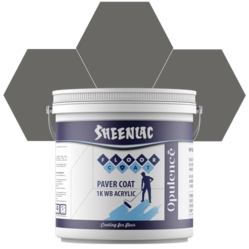 Image of SHEENLAC Floor Paver Coat Paint, Multi-Color Paver Coat Paint Durable, Weather-Resistant Outdoor Concrete & Stone Coating for Patios. (WB ACR GUN METAL)