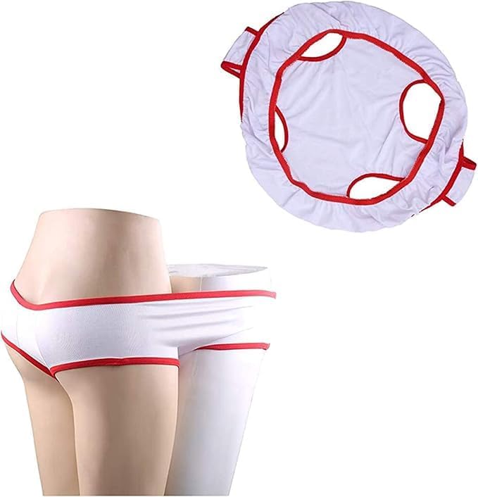 3 Pack Funny Underwear for Couples Adult Novelty Pants White Cotton Elastic Stretchy One Size Fits Most Teens Men Women Bachelor Party Gift