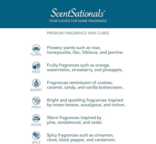 image for Scentsationals Wax Melts, Wax Cubes Strong Scent - Cuddle Up - Long La