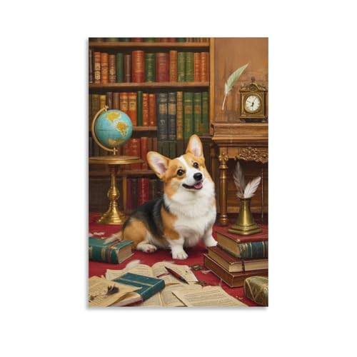 Cuadros decorativos de Corgi para un salón y comedor acogedor