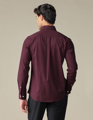 Image of U.S. Polo ASSN. Solid Tailored Fit Cotton Shirts for Men - 100% Cotton, Full Sleeve Mens Casual Shirts