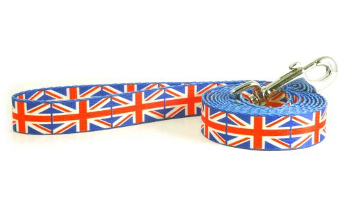 PatriaPet UK Flag Dog Leash, 4 or 6 ft